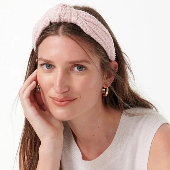 NWT J. Crew Pink Knot Tweed Headband - Picture 2 of 2
